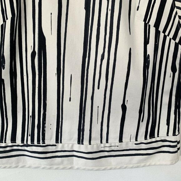 Piazza Sempione 4 Striped Cotton Blend Sateen Top - Picture 8 of 8